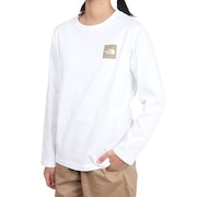 (キッズ)ロングスリーブ スモールスクエアロゴ 長袖Tシャツ NTJ32357 WH