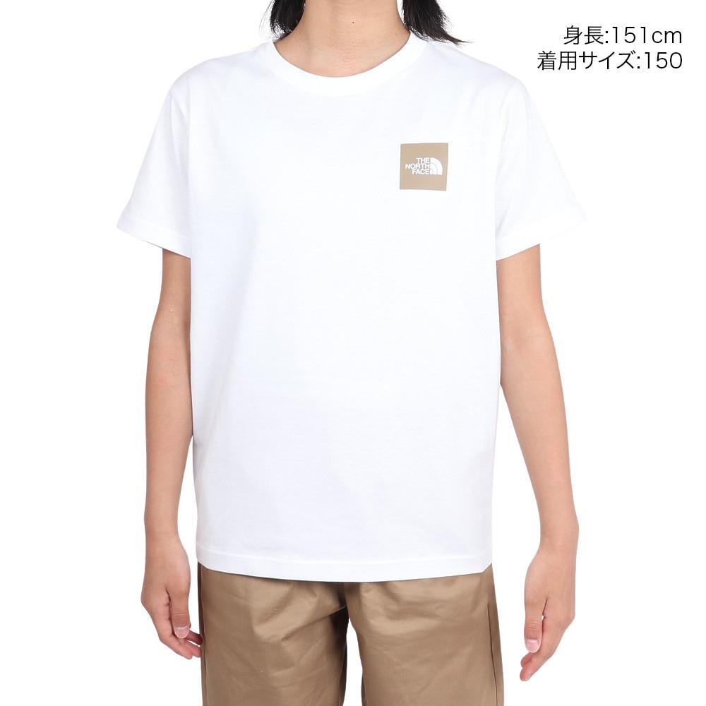 ザ・ノース・フェイス（THE NORTH FACE）（キッズ）ショートスリーブ スモールスクエアロゴ 半袖Tシャツ NTJ32358 WH