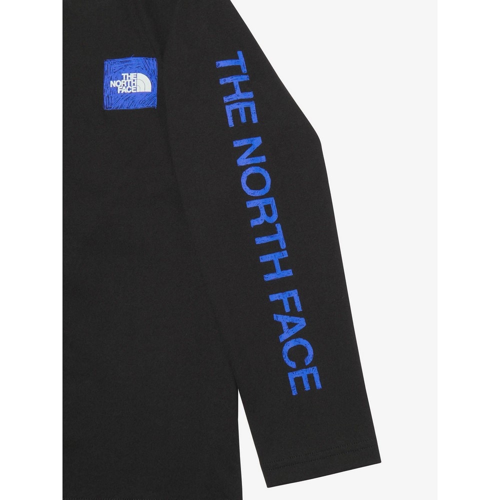 ザ・ノース・フェイス（THE NORTH FACE）（キッズ）ジュニア ロングスリーブ スリーブグラフィック 長袖Tシャツ NTJ32537 K
