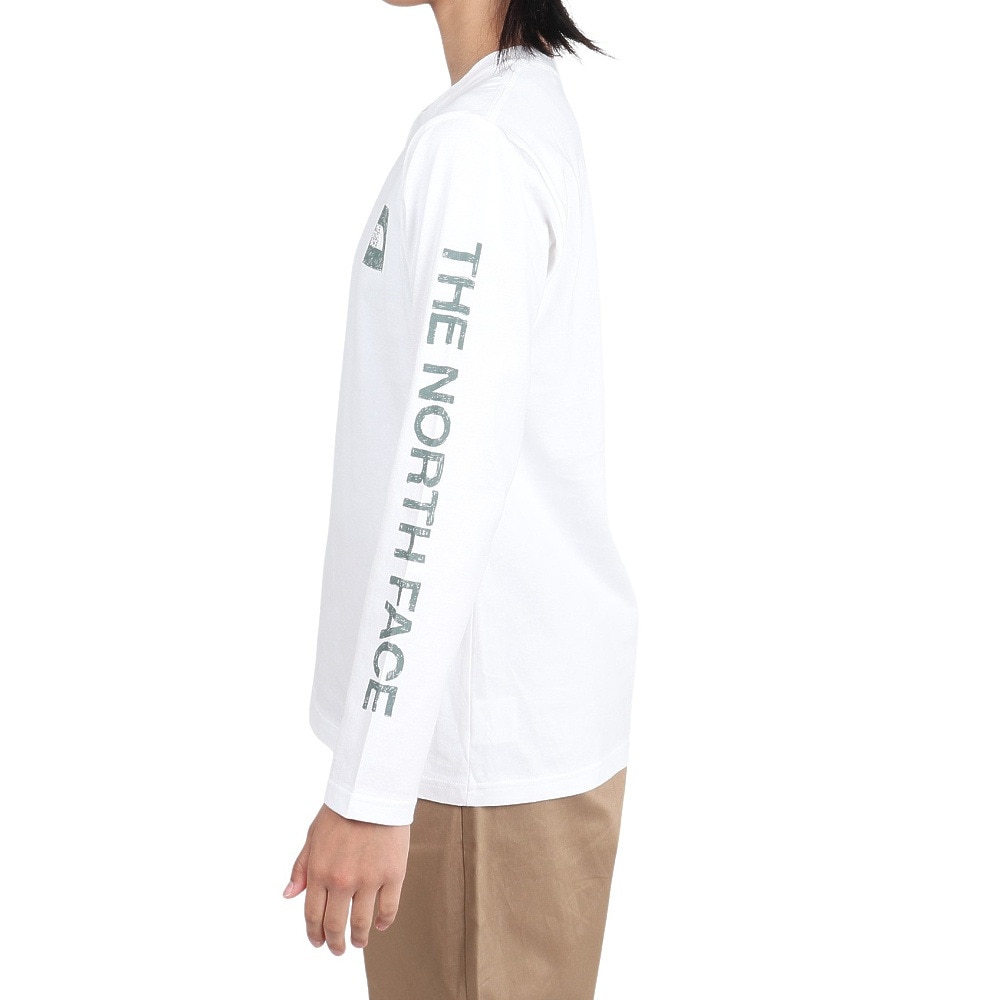 ザ・ノース・フェイス（THE NORTH FACE）（キッズ）ジュニア ロングスリーブ スリーブグラフィック 長袖Tシャツ NTJ32537 W