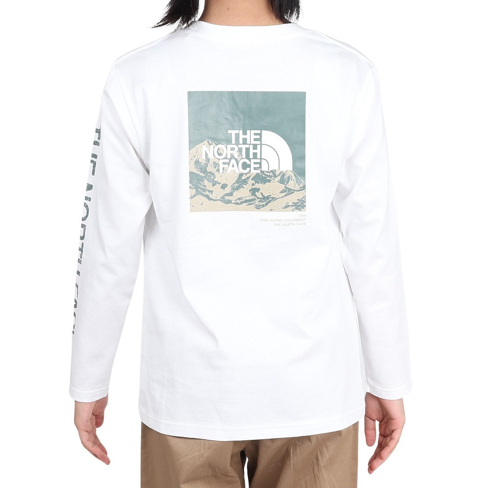 ザ・ノース・フェイス（THE NORTH FACE）（キッズ）ジュニア ロングスリーブ スリーブグラフィック 長袖Tシャツ NTJ32537 W
