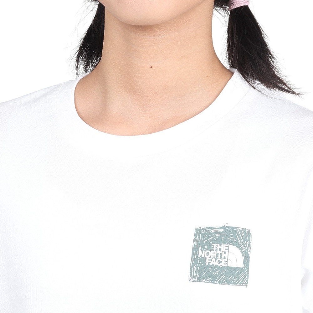 ザ・ノース・フェイス（THE NORTH FACE）（キッズ）ジュニア ロングスリーブ スリーブグラフィック 長袖Tシャツ NTJ32537 W
