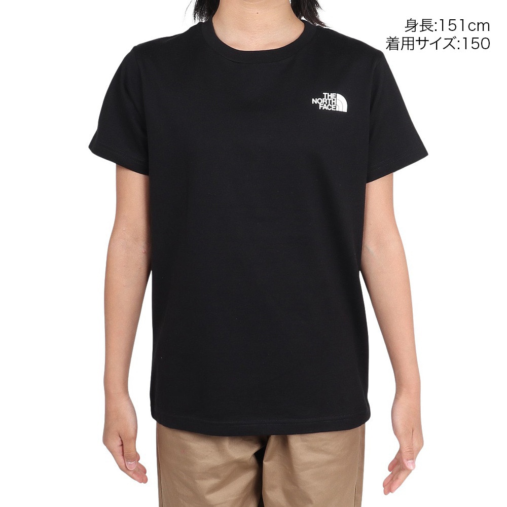 ザ・ノース・フェイス（THE NORTH FACE）（キッズ）ジュニア ショートスリーブ バックスクエアロゴ 半袖Tシャツ NTJ32538 K