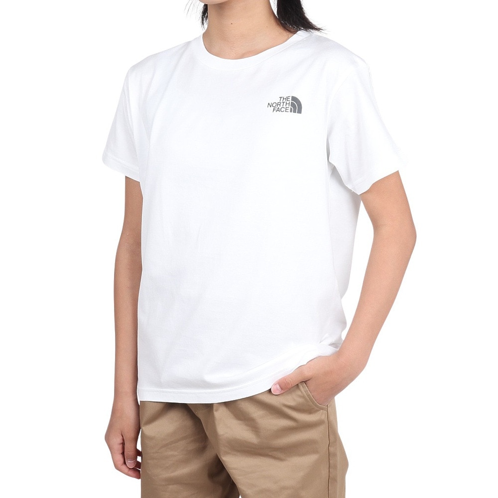 ザ・ノース・フェイス（THE NORTH FACE）（キッズ）ジュニア ショートスリーブ バックスクエアロゴ 半袖Tシャツ NTJ32538 W
