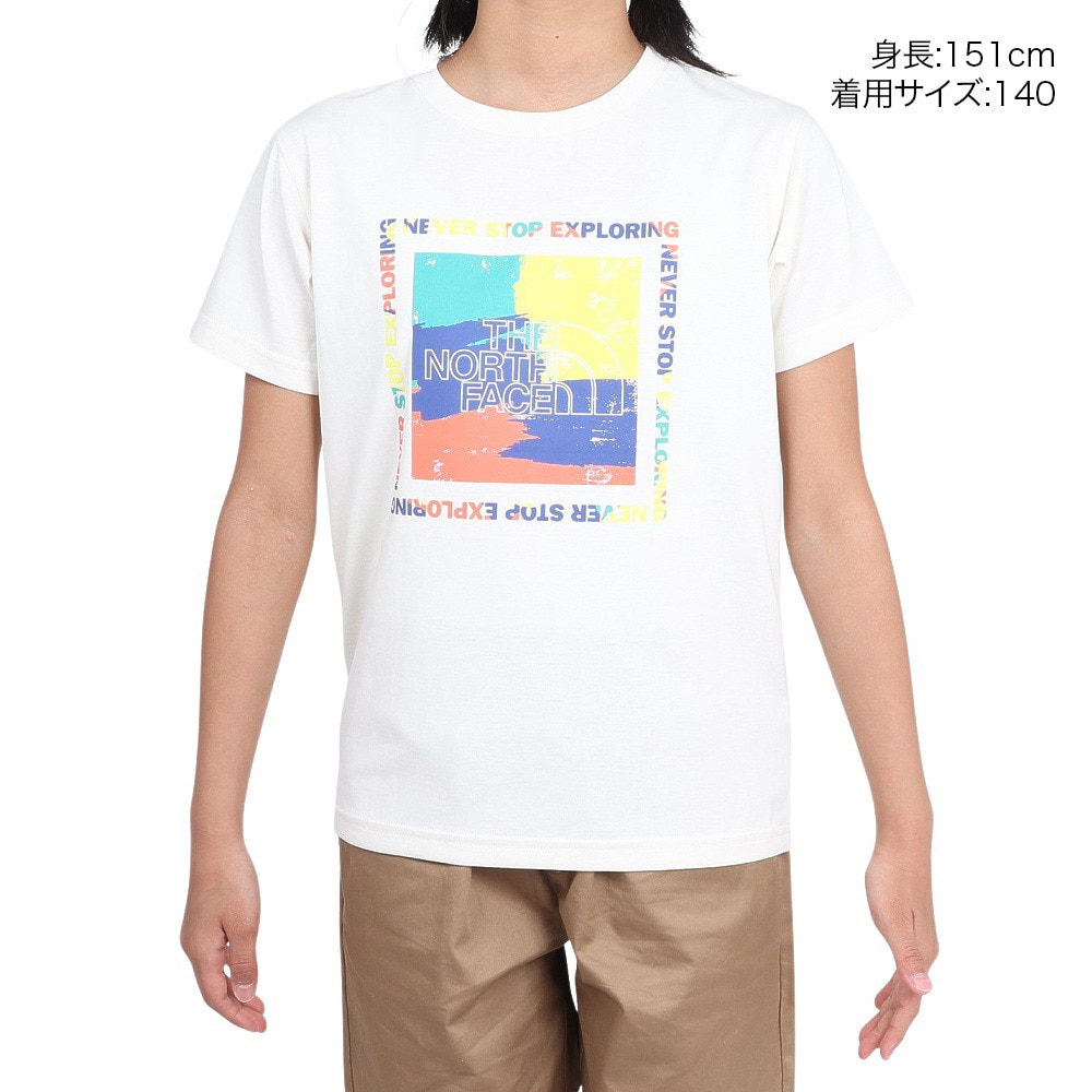 ザ・ノース・フェイス（THE NORTH FACE）（キッズ）ジュニア ショートスリーブ ゲットモテッドグラフィック 半袖Tシャツ NTJ32575 WD
