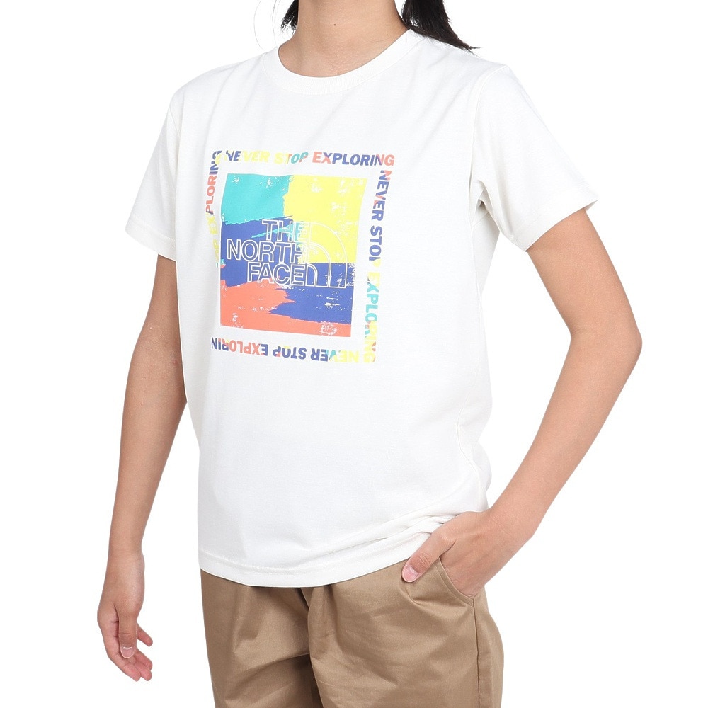 ザ・ノース・フェイス（THE NORTH FACE）（キッズ）ジュニア ショートスリーブ ゲットモテッドグラフィック 半袖Tシャツ NTJ32575 WD