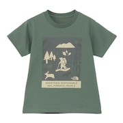 (キッズ)トドラー ショートスリーブ シレトコトコ 半袖Tシャツ NTT32534ST DG