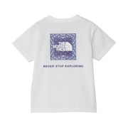 (キッズ)トドラー Tシャツ トスリーブバンダナスクェアロゴティー NTT32546 W