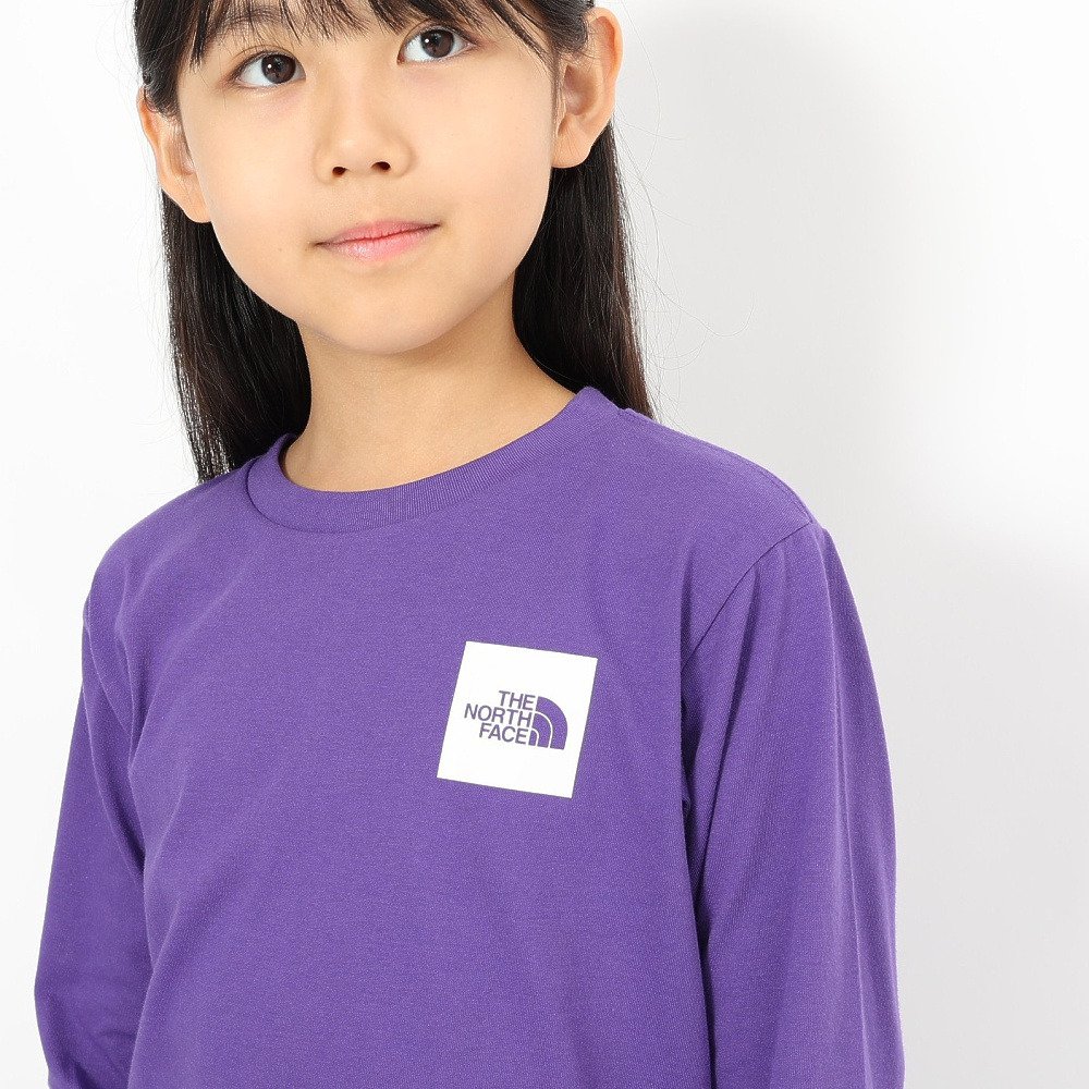 キッズ ロングスリーブスモールスクエアロゴTシャツ NTJ32357 TP 7
