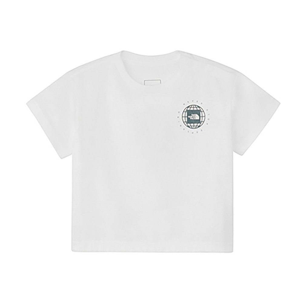 ザ・ノース・フェイス（THE NORTH FACE）（キッズ）ジュニア 半袖Tシャツ ショートスリーブ ジオスクエアロゴティー NTB32646 W