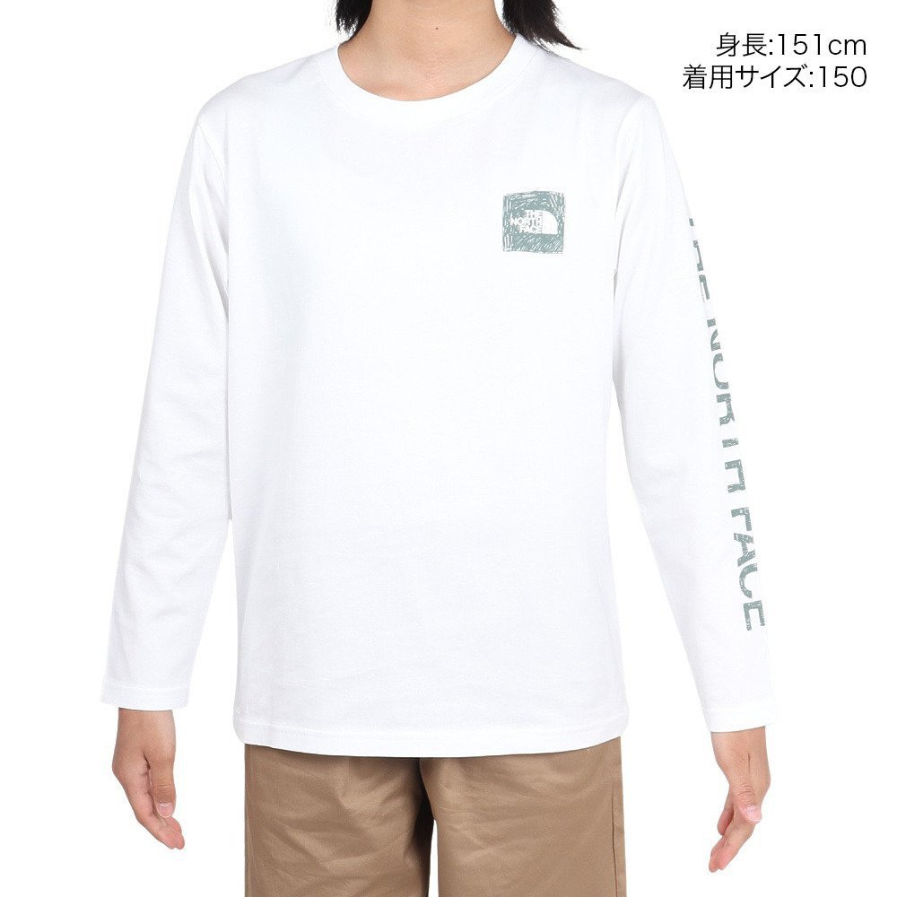 ジュニア ロングスリーブ スリーブグラフィック 長袖Tシャツ NTJ32537 W 2