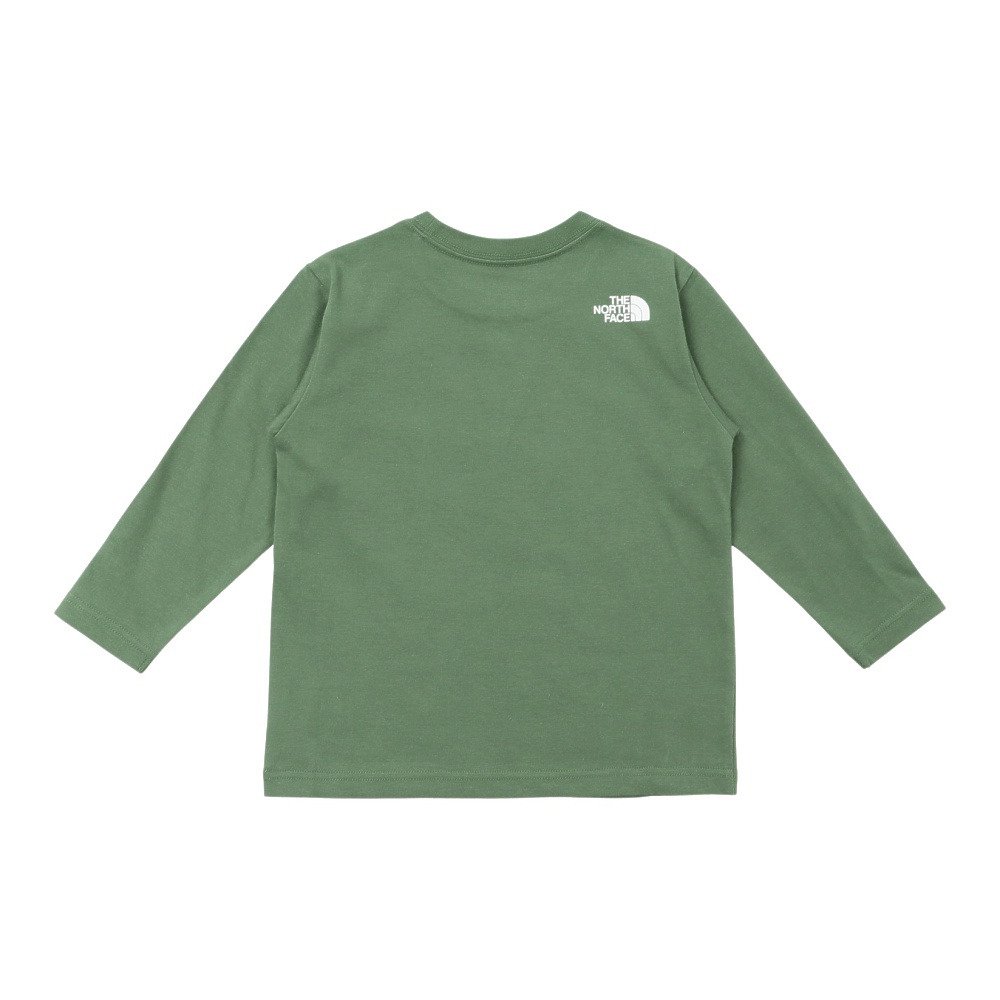 ロングスリーブ スモールスクエアロゴ Tシャツ NTT32531 DG 2