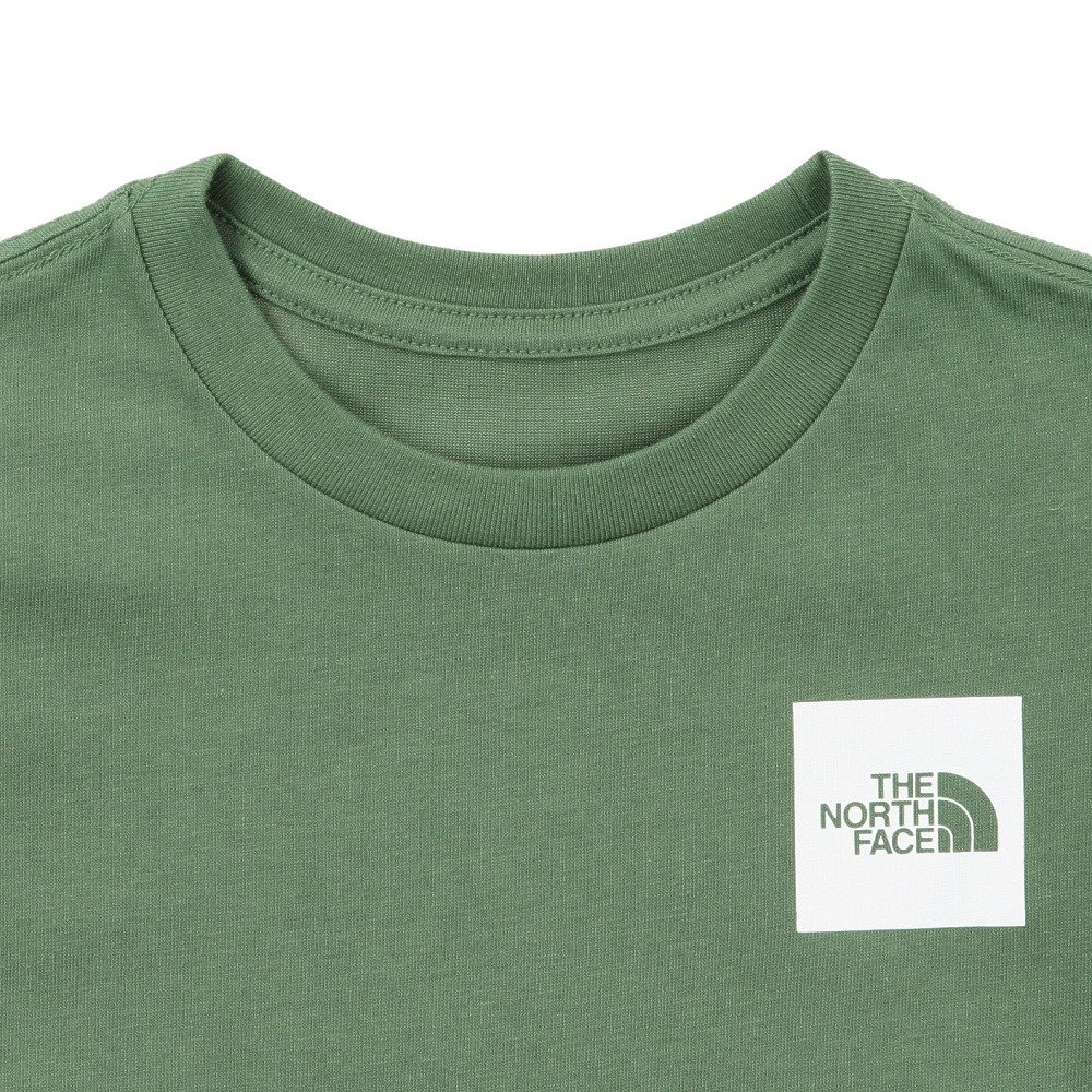 ロングスリーブ スモールスクエアロゴ Tシャツ NTT32531 DG 3