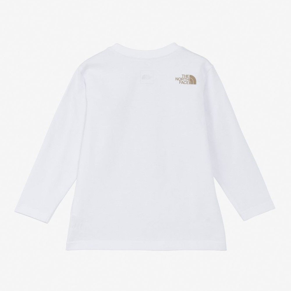 トドラー ロングスリーブ スモールスクエアロゴ 長袖Tシャツ NTT32531 WH 2
