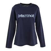 マーモット（Marmot）（レディース）長袖Tシャツ ロンT フラワーズロゴ TOWTJB92XB RNV ネイビー トップス ロゴT サイズS～LL