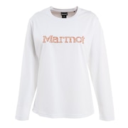 マーモット（Marmot）（レディース）長袖Tシャツ ロンT フラワーズロゴ TOWTJB92XB WH ホワイト