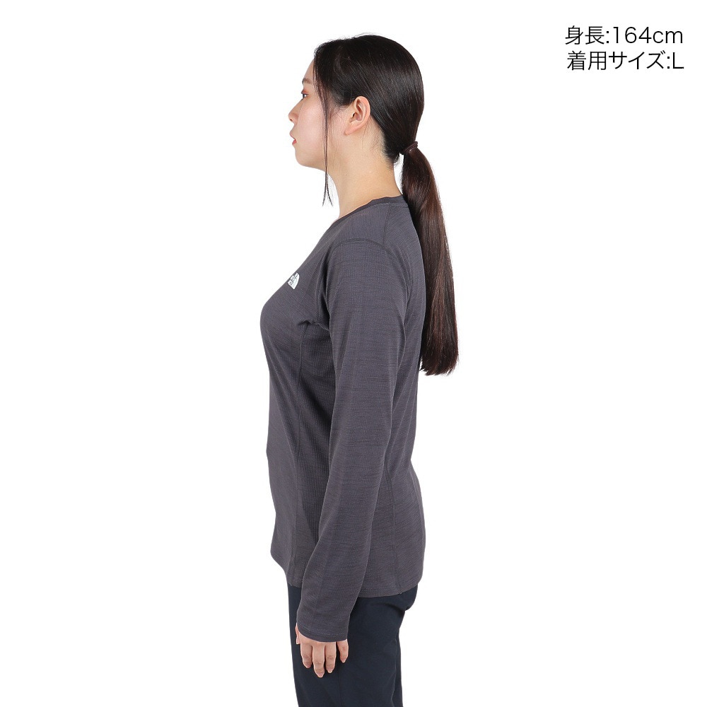 ザ・ノース・フェイス（THE NORTH FACE）（レディース）長袖Tシャツ ロングスリーブフラッシュドライスリーディークルー NTW12203 ZC