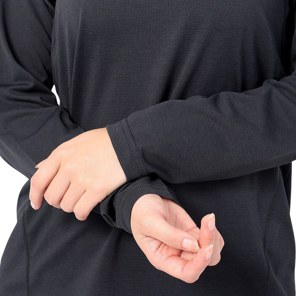 ロジャーエーガー（ROGER EGGER）（レディース）長袖Tシャツ ロンT VIATEXスムース RE2SUK562011BLK ブラック