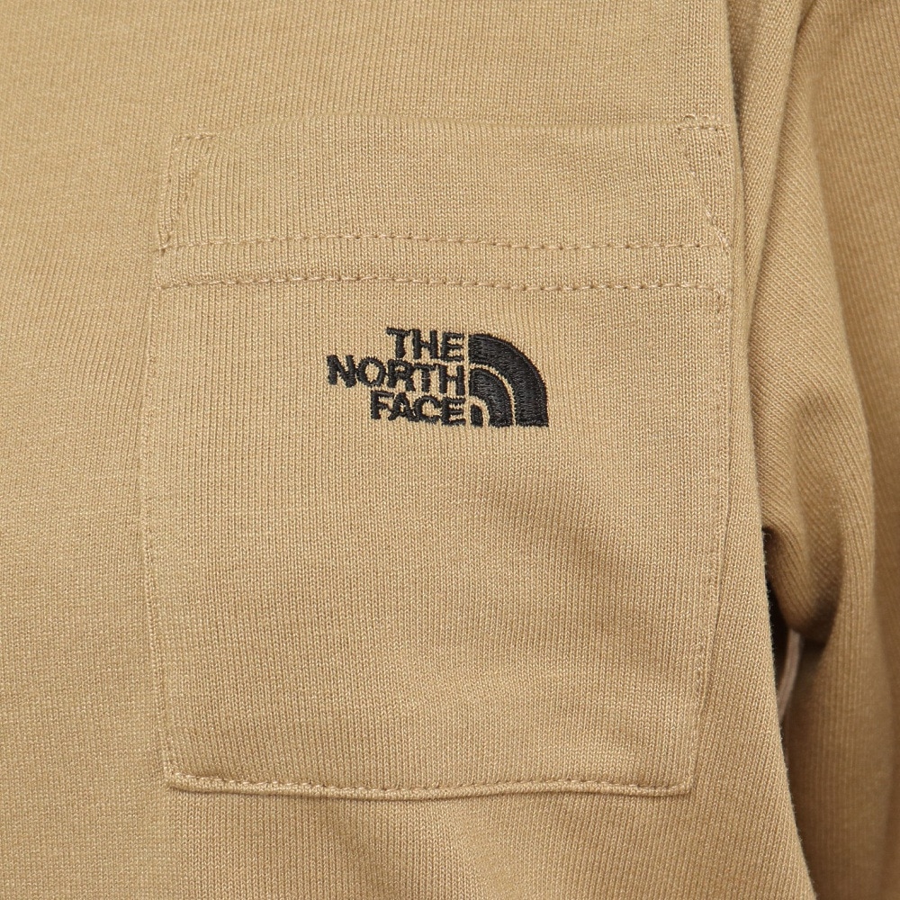 ノースフェイス（THE NORTH FACE）（レディース）長袖Tシャツ ロンT ポケットTシャツ NT82130X KT ベージュ