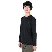 ノースフェイス（THE NORTH FACE）（レディース）長袖Tシャツ ロンT ロングスリーブエアリーリラックスTシャツ NTW12341 K ブラック 無地 トップス UVカット