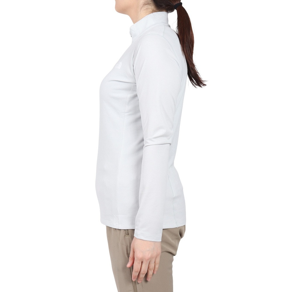 ザ・ノース・フェイス（THE NORTH FACE）（レディース）長袖Tシャツ ロンT フラッシュドライ 3Dジップアップ NTW12201 TI