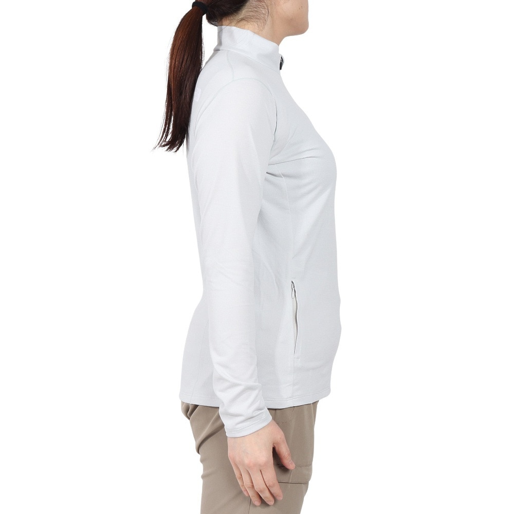 ザ・ノース・フェイス（THE NORTH FACE）（レディース）長袖Tシャツ ロンT フラッシュドライ 3Dジップアップ NTW12201 TI