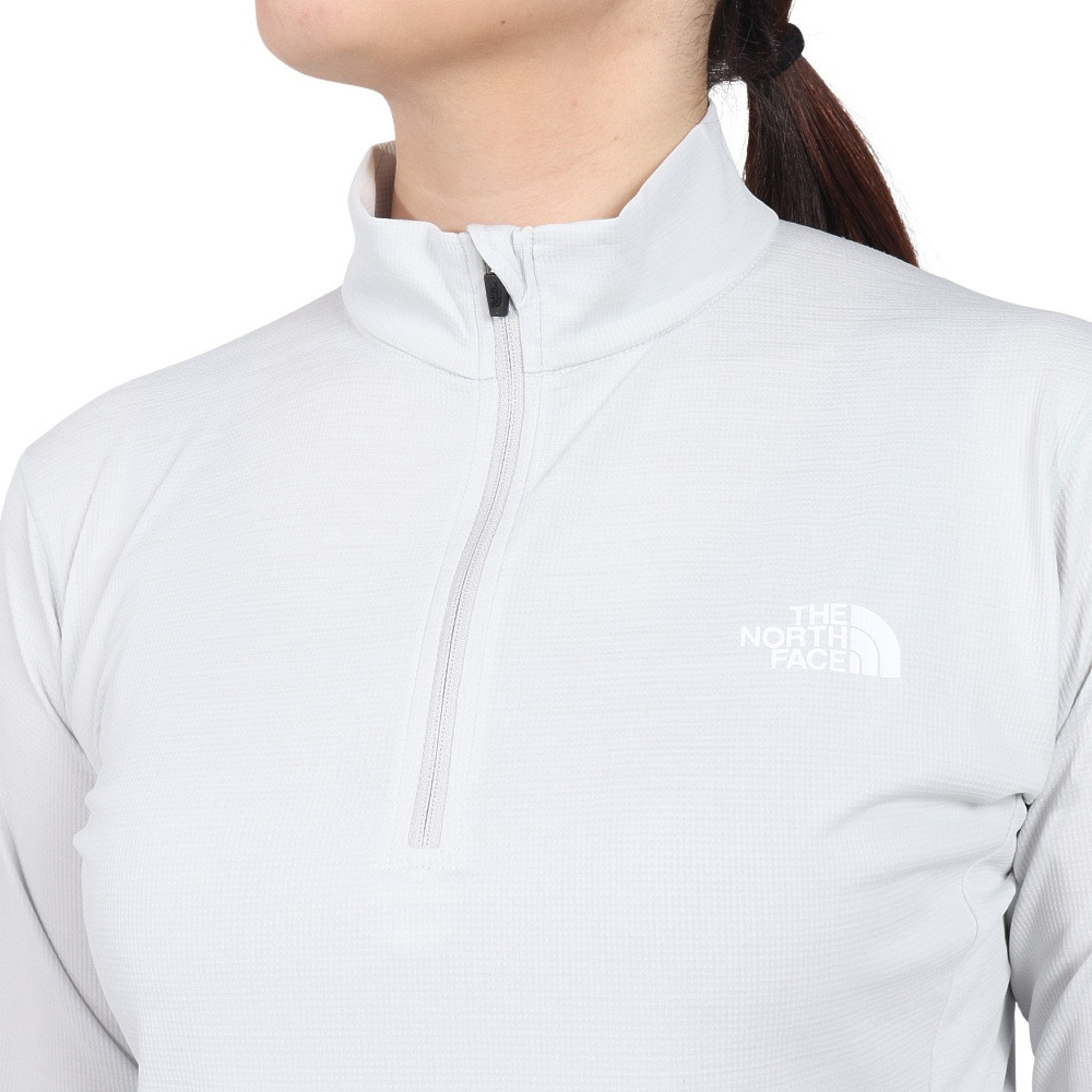 ザ・ノース・フェイス（THE NORTH FACE）（レディース）長袖Tシャツ ロンT フラッシュドライ 3Dジップアップ NTW12201 TI