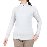 (レディース)長袖Tシャツ ロンT フラッシュドライ 3Dジップアップ NTW12201 TI