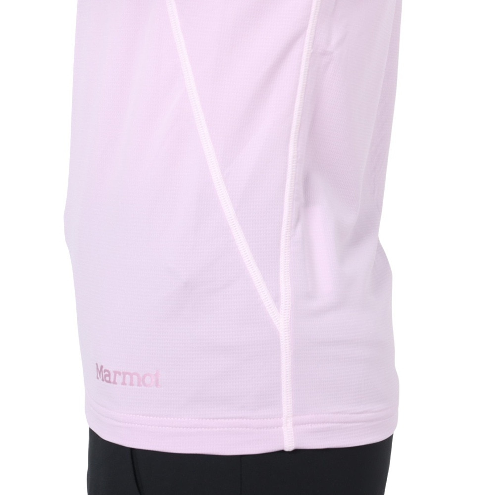マーモット（Marmot）（レディース）UPF15 吸汗速乾 半袖ジップシャツ サンスクリーンクライムスピード TOWTJA63 LIL ライラック