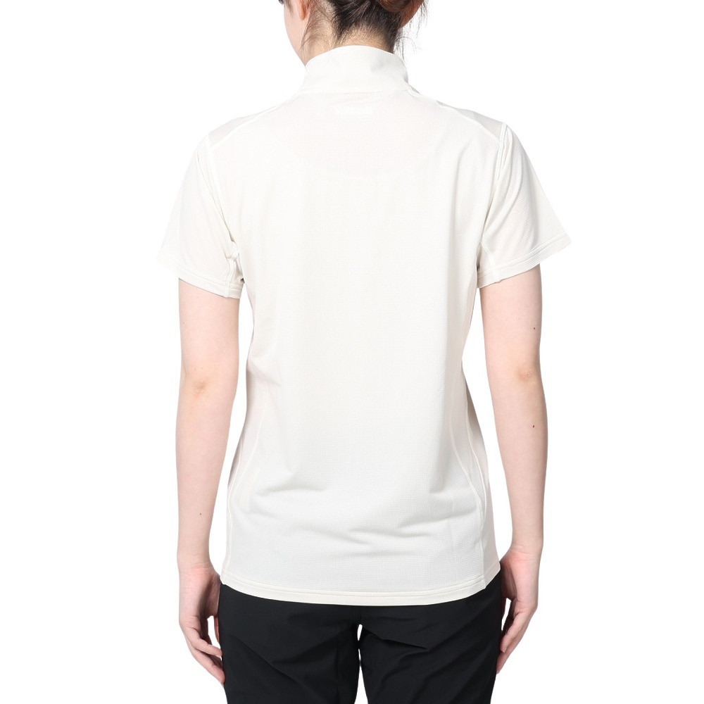 マーモット（Marmot）（レディース）UPF15 吸汗速乾 半袖ジップシャツ サンスクリーンクライムスピード TOWTJA63 SWH ホワイト