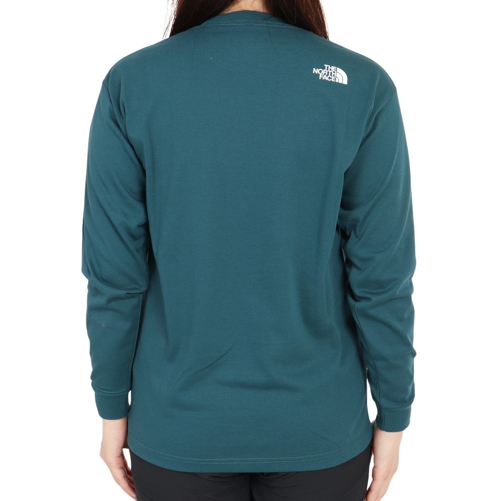 ノースフェイス（THE NORTH FACE）（レディース）長袖Tシャツ ロンT シンプル ロゴ NT82336X AE グリーン