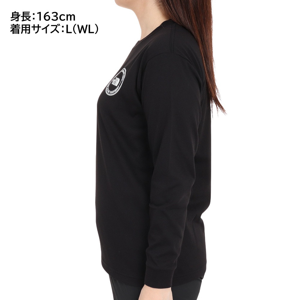 ザ・ノース・フェイス（THE NORTH FACE）（レディース）長袖Tシャツ ロンT シンプル ロゴ NT82336X K ブラック