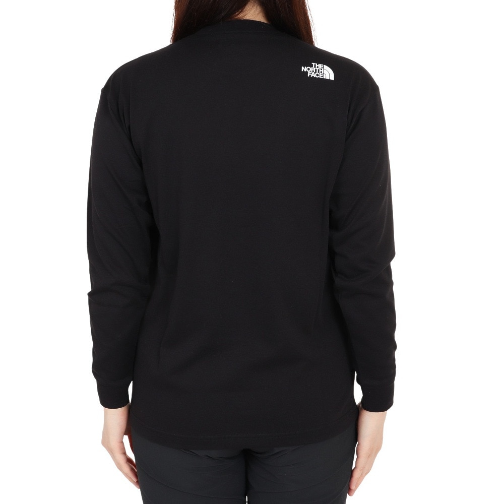 ザ・ノース・フェイス（THE NORTH FACE）（レディース）長袖Tシャツ ロンT シンプル ロゴ NT82336X K ブラック