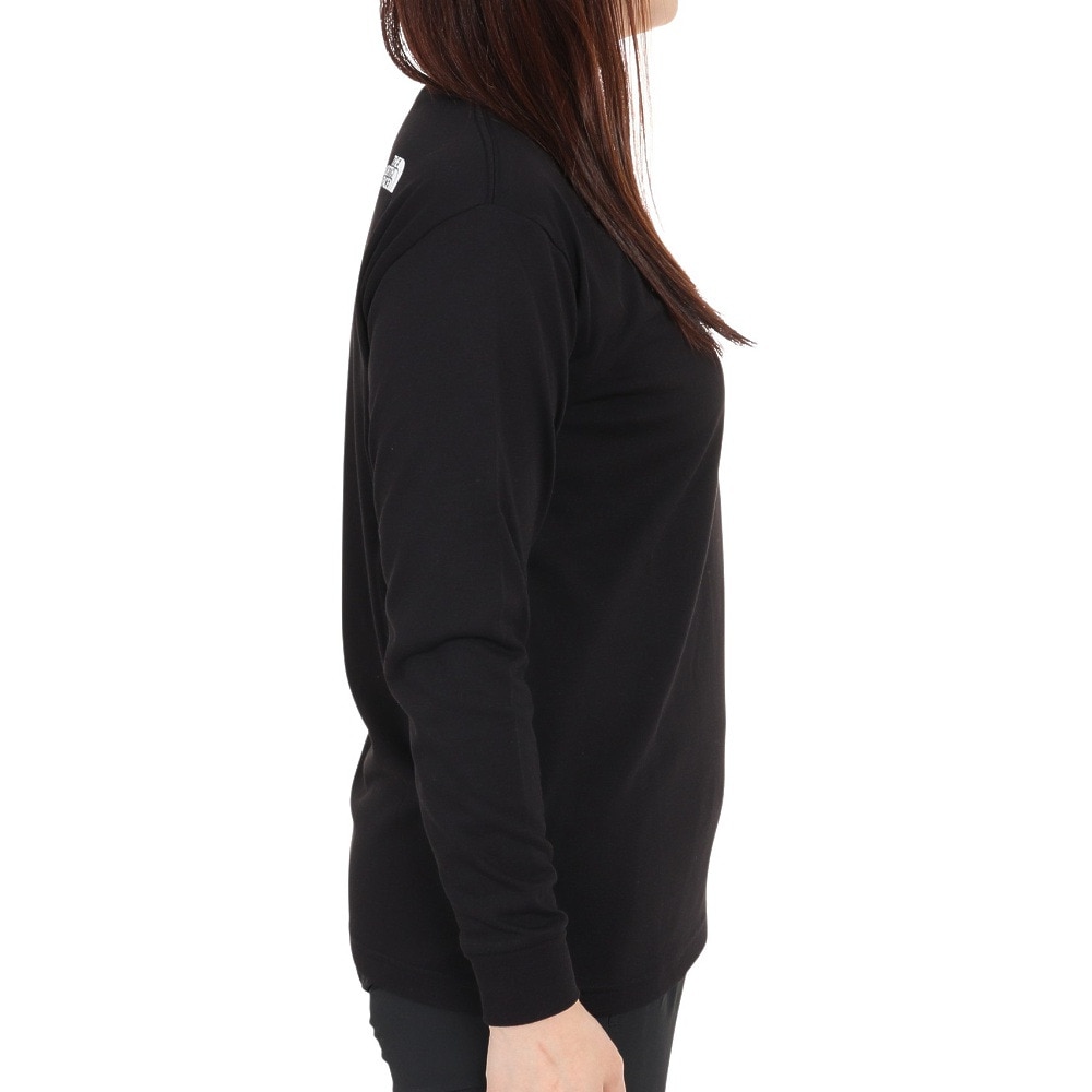 ザ・ノース・フェイス（THE NORTH FACE）（レディース）長袖Tシャツ ロンT シンプル ロゴ NT82336X K ブラック