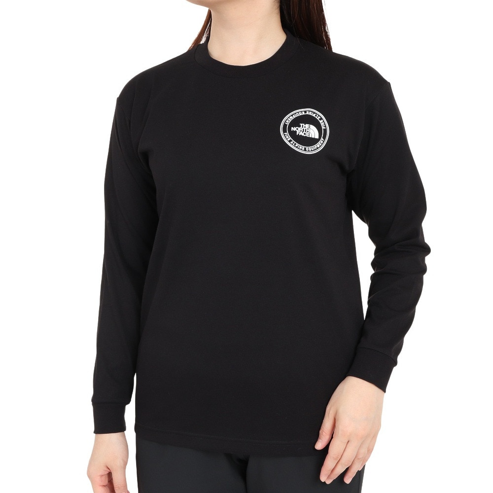 ノースフェイス（THE NORTH FACE）（レディース）長袖Tシャツ ロンT シンプル ロゴ NT82336X K ブラック