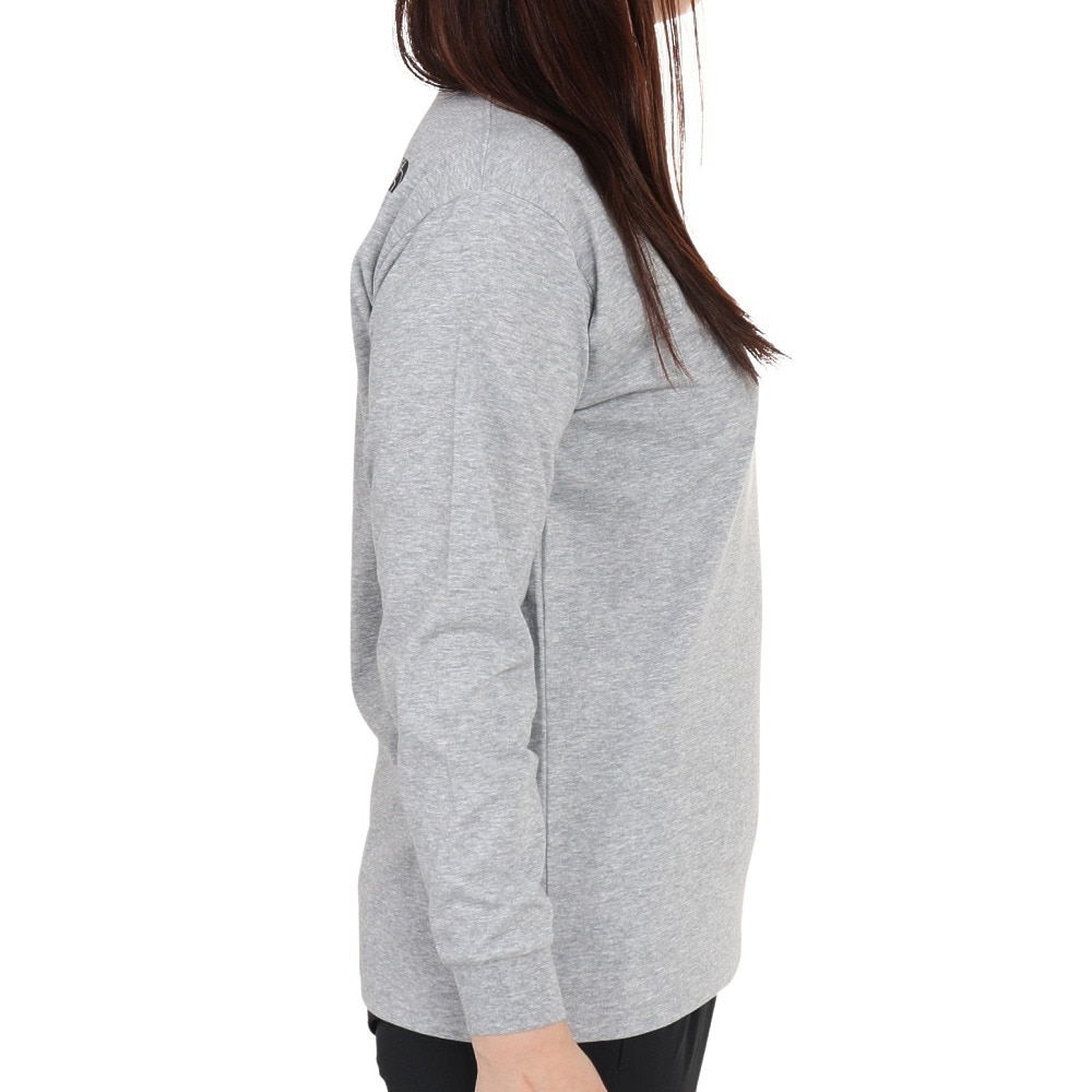 ザ・ノース・フェイス（THE NORTH FACE）（レディース）長袖Tシャツ ロンT シンプル ロゴ NT82336X Z グレー