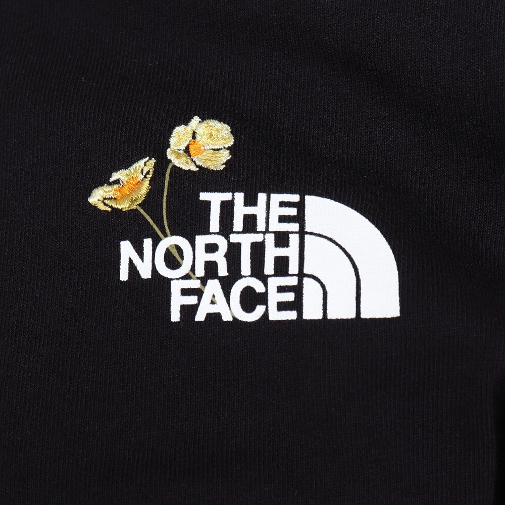 ノースフェイス（THE NORTH FACE）（レディース）長袖Tシャツ ロンT ロングスリーブ フラワーロゴ NT82332 K ブラック