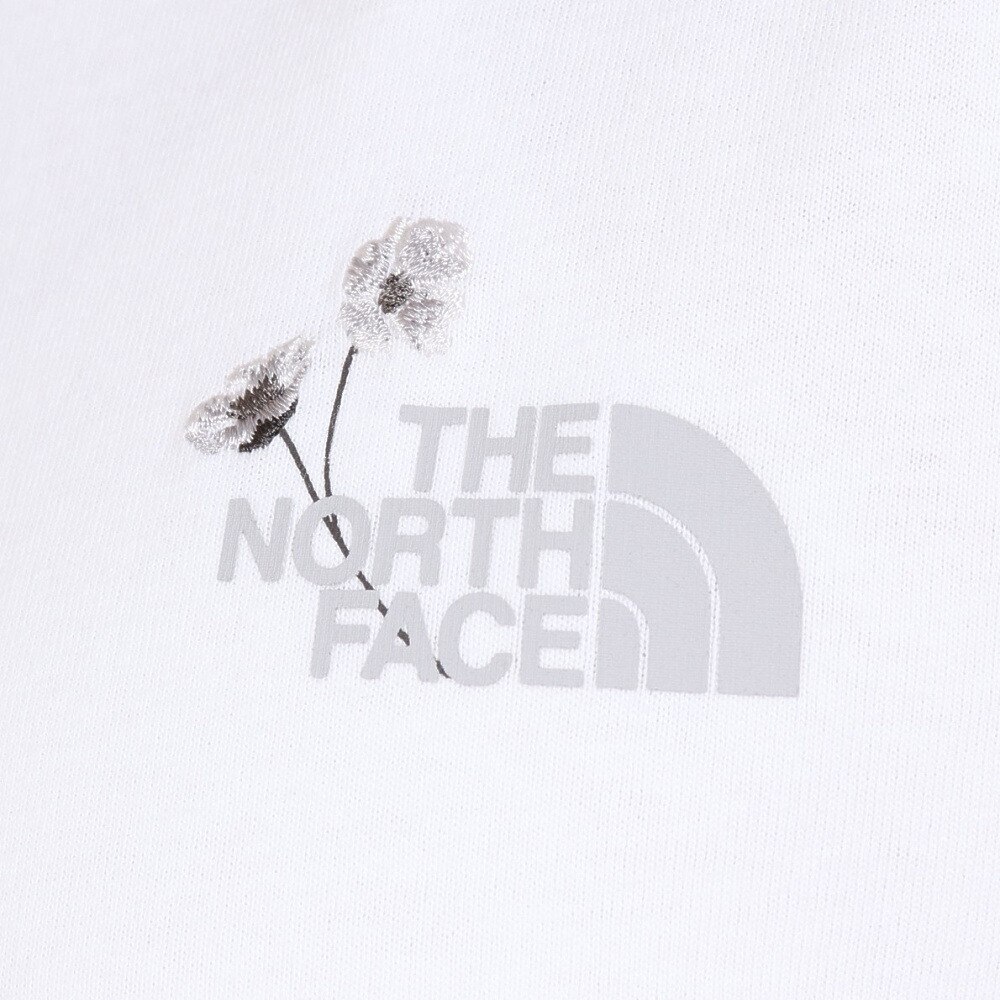 ノースフェイス（THE NORTH FACE）（レディース）長袖Tシャツ ロンT ロングスリーブ フラワーロゴ NT82332 W ホワイト