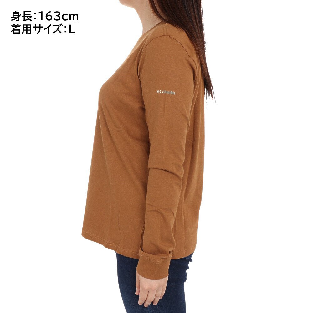 コロンビア（Columbia）（レディース）長袖Tシャツ ロンT ノースカスケード AR3552 224 ブラウン