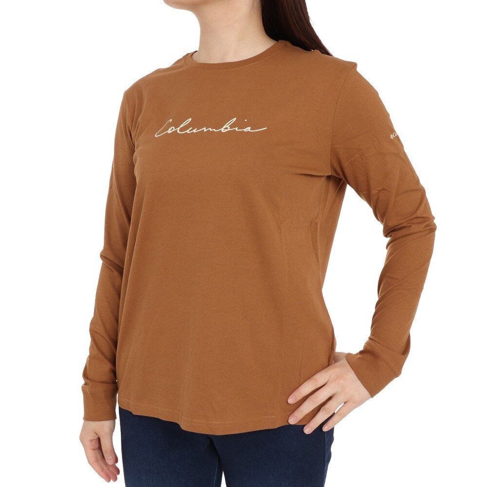 コロンビア（Columbia）（レディース）長袖Tシャツ ロンT ノースカスケード AR3552 224 ブラウン
