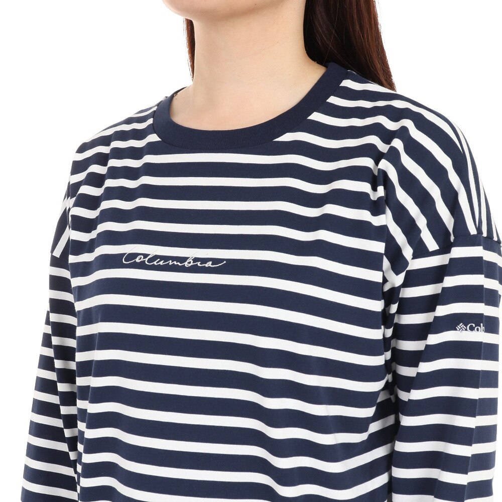 コロンビア（Columbia）（レディース）長袖Tシャツ ロンT リラクシングモーメント長袖クルー PL0204 464 ネイビー