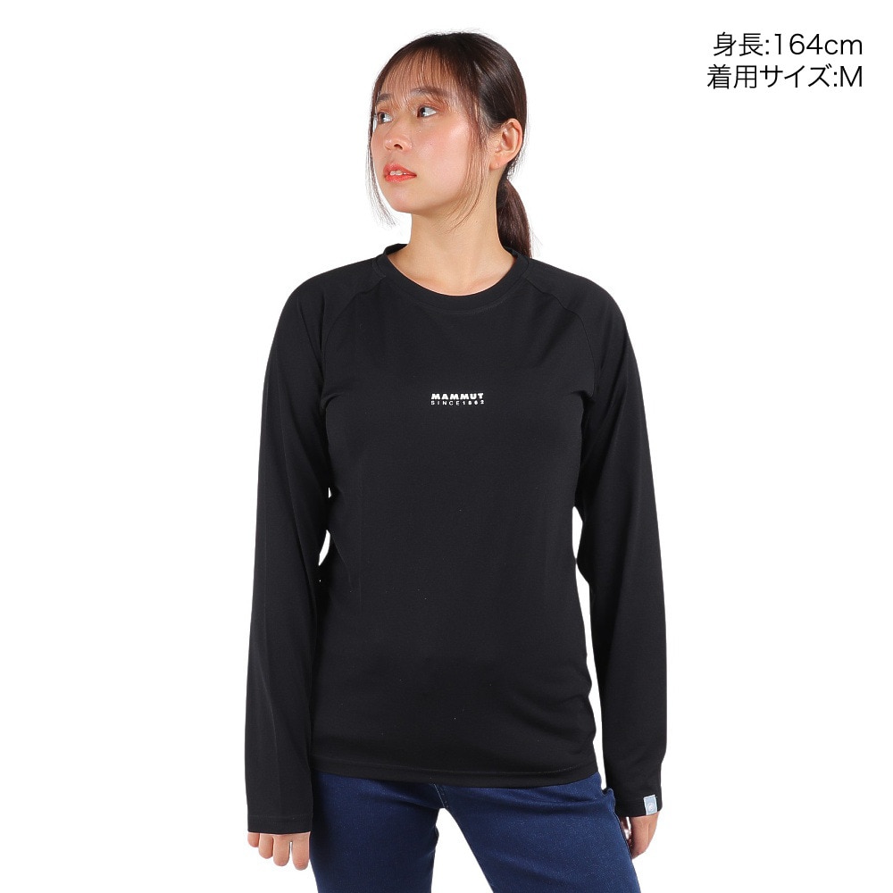 マムート（MAMMUT）（レディース）長袖Tシャツ ロンT QD ロゴプリント