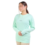 (レディース)EUROサイズ 長袖 ロンT QD ロゴプリント ロングスリーブTシャツ 1016-01040-40258