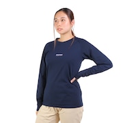 (レディース)EUROサイズ 長袖 ロンT QD ロゴプリント ロングスリーブTシャツ 1016-01040-50585
