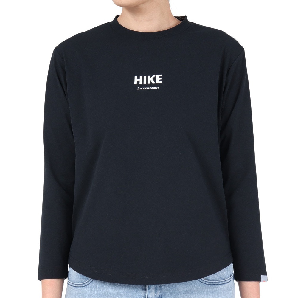 ロジャーエーガー（ROGEREGGER）（レディース）長袖Tシャツ ロンT HIKE RE23FUK5610003 BLK ブラック