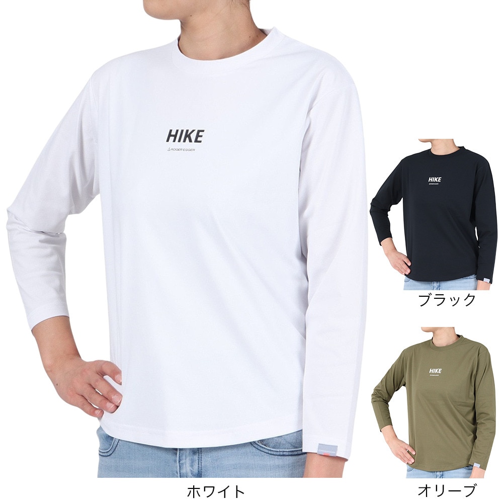 ロジャーエーガー（ROGEREGGER）（レディース）長袖Tシャツ ロンT HIKE RE23FUK5610003 BLK ブラック