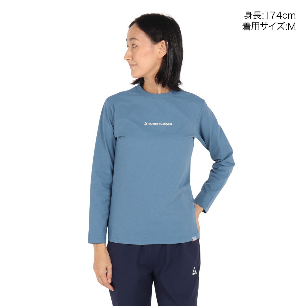ロジャーエーガー（ROGEREGGER）（レディース）長袖Tシャツ ロンT ライトバン RE24SUK5620023 BLU
