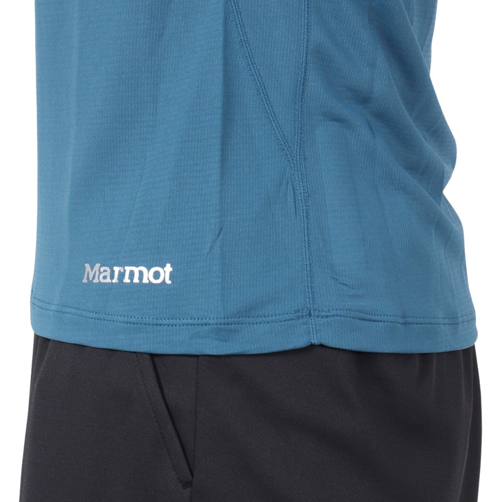 マーモット（Marmot）（レディース）接触冷感 ストレッチ 長袖Tシャツ ロンT ライムスキン ハーフジップ ロングスリーブシャツ TSSWC418-LBL