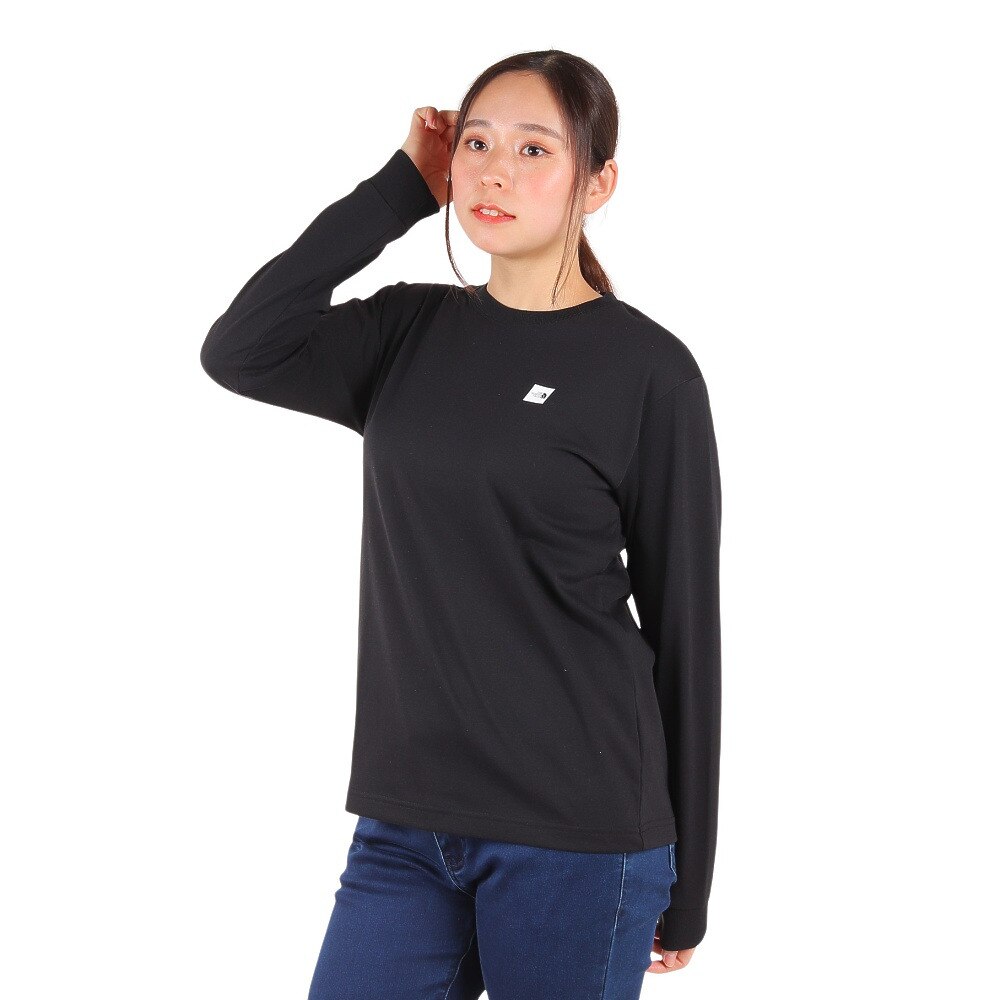 ノースフェイス（THE NORTH FACE）（レディース）長袖Tシャツ ロンT ロングスリーブスモールボックスロゴティー NTW32441 K