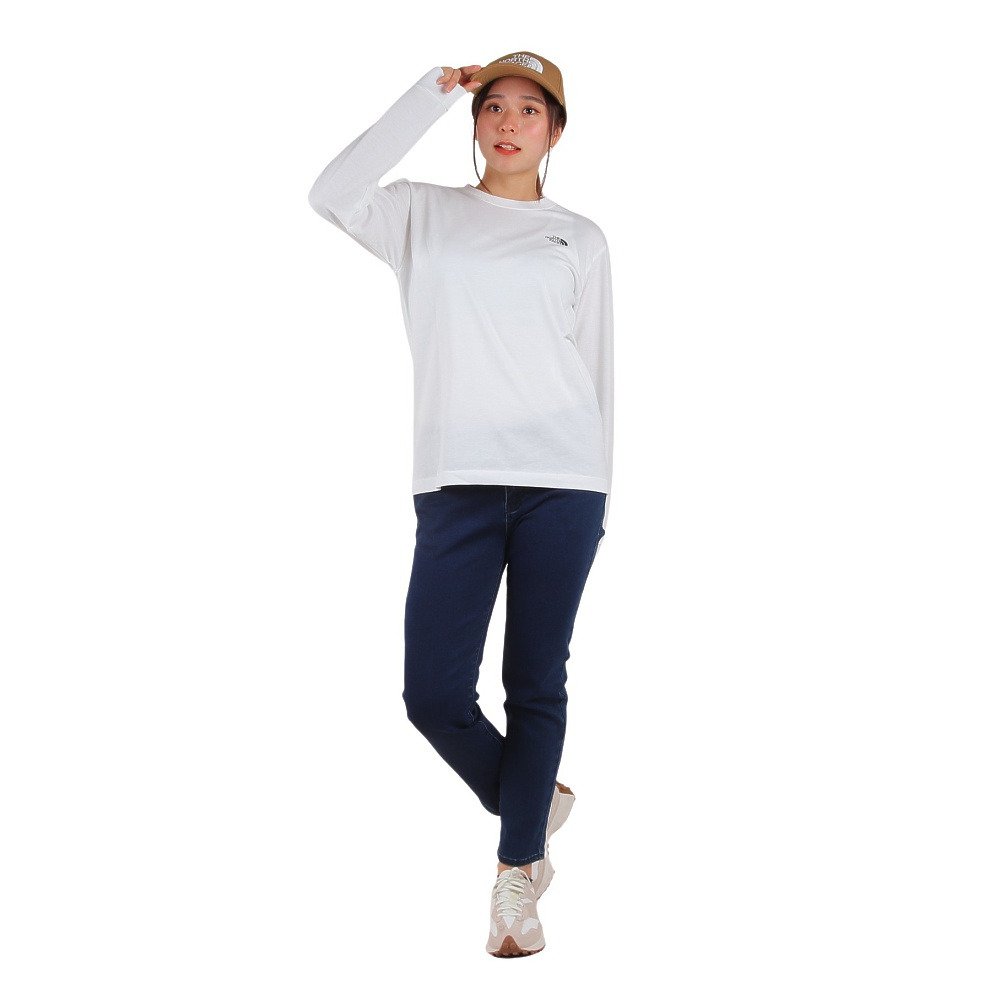 長袖Tシャツ ロンT ロングスリーブバックスクエアロゴティー NTW32442 W 11